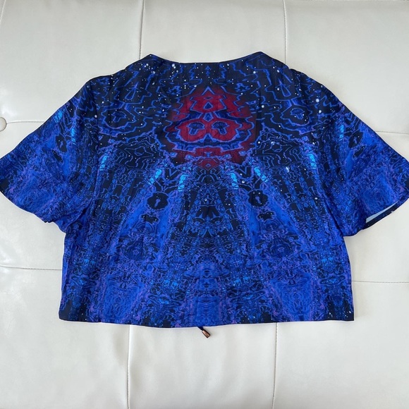 Liberated Heart stellar lace up satin crop top - Picture 5 of 5